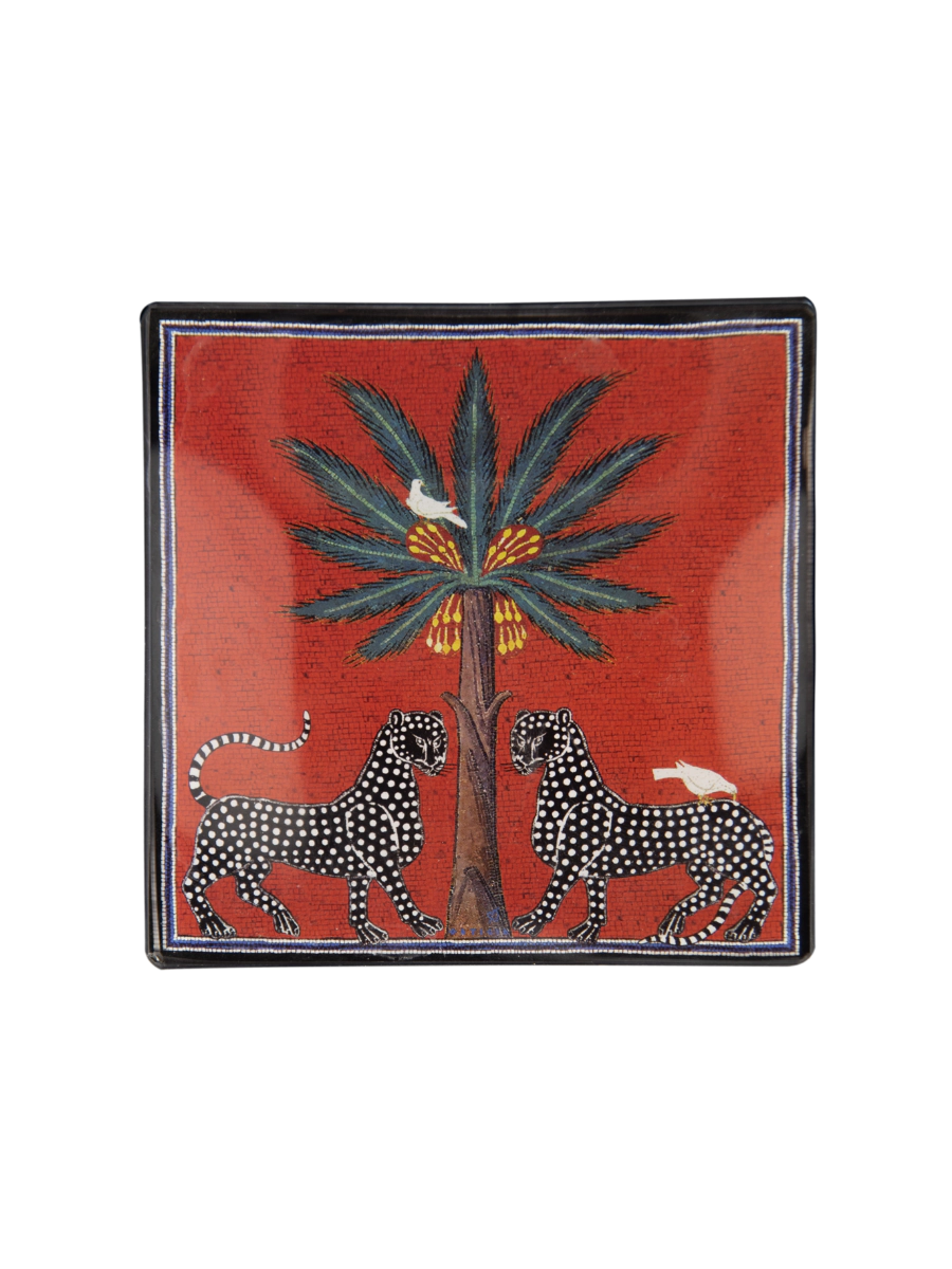 Mosaico Red Glass Plate