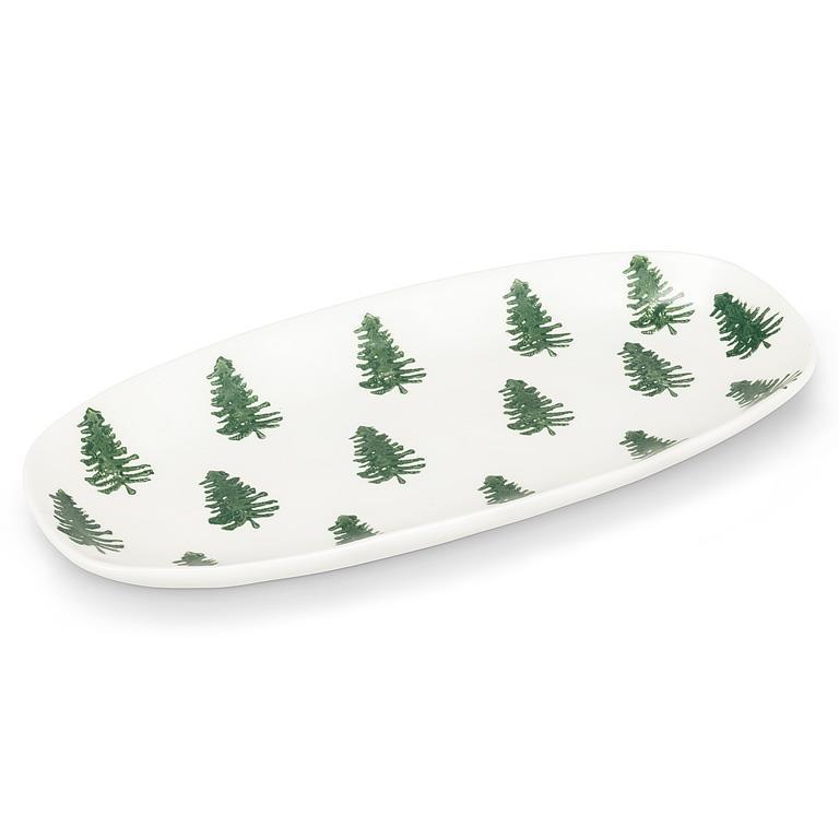 Fir Tree Long Oval Platter - 5"x 12"L