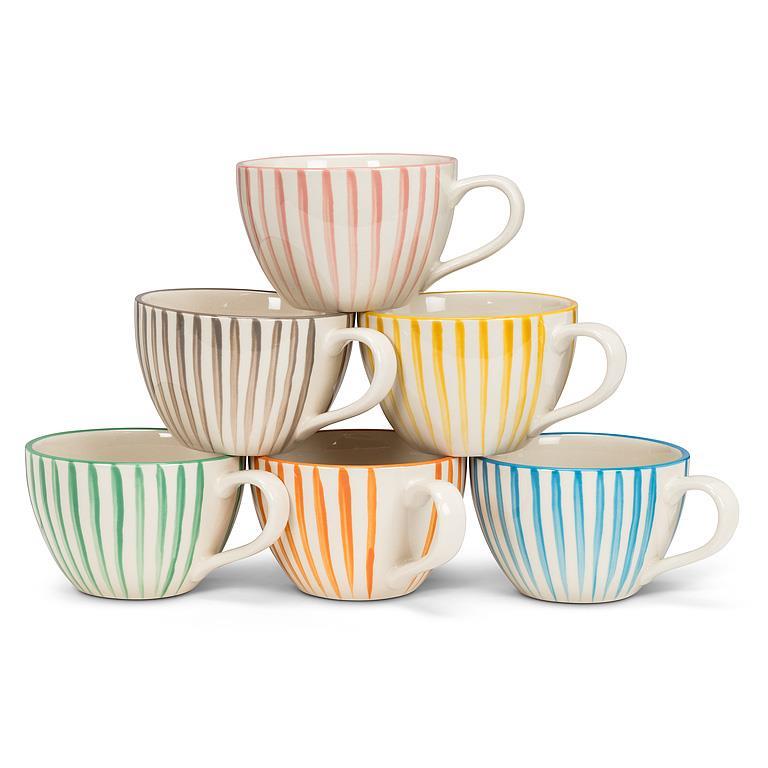 Cabana Stripe Mug Green - 3"H