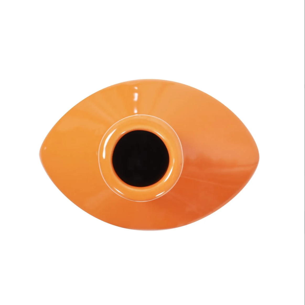 Orange Valencia Askewed Tall Bottle Vase