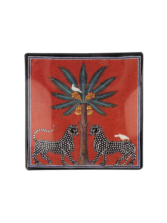 Mosaico Red Glass Plate