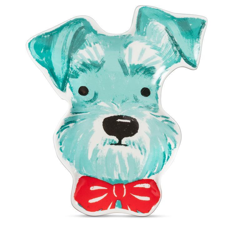 Fancy Dog Head Plate 5" - Schnauzer