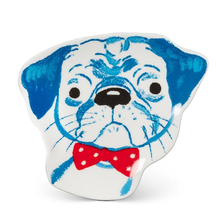 Fancy Dog Head Plate 5" - Pug