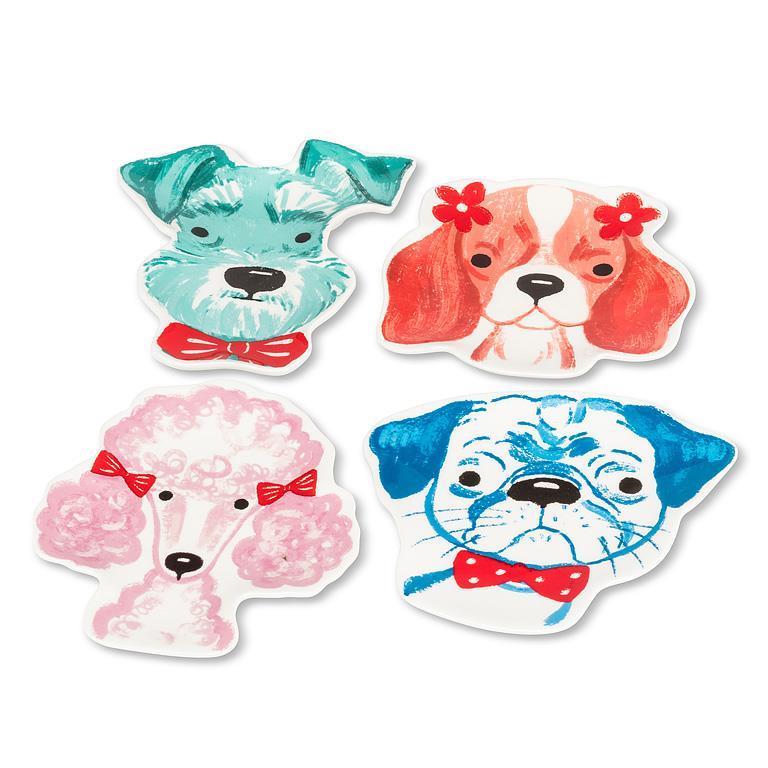 Fancy Dog Head Plate 5" - Schnauzer