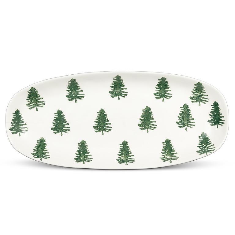 Fir Tree Long Oval Platter - 5"x 12"L
