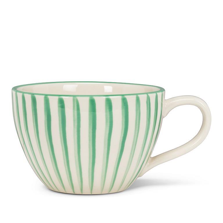 Cabana Stripe Mug Green - 3"H