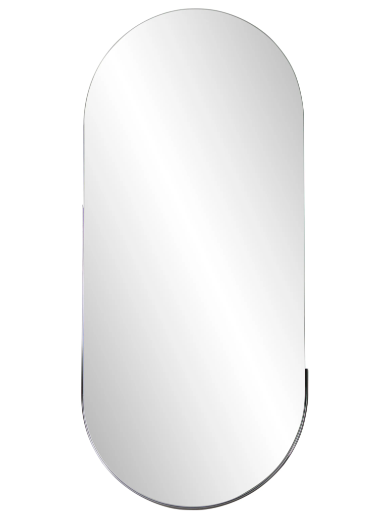 Dante Stainless Steel Gray Capsule Mirror