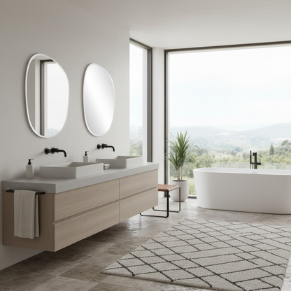 Frameless Asymmetrical Mirror