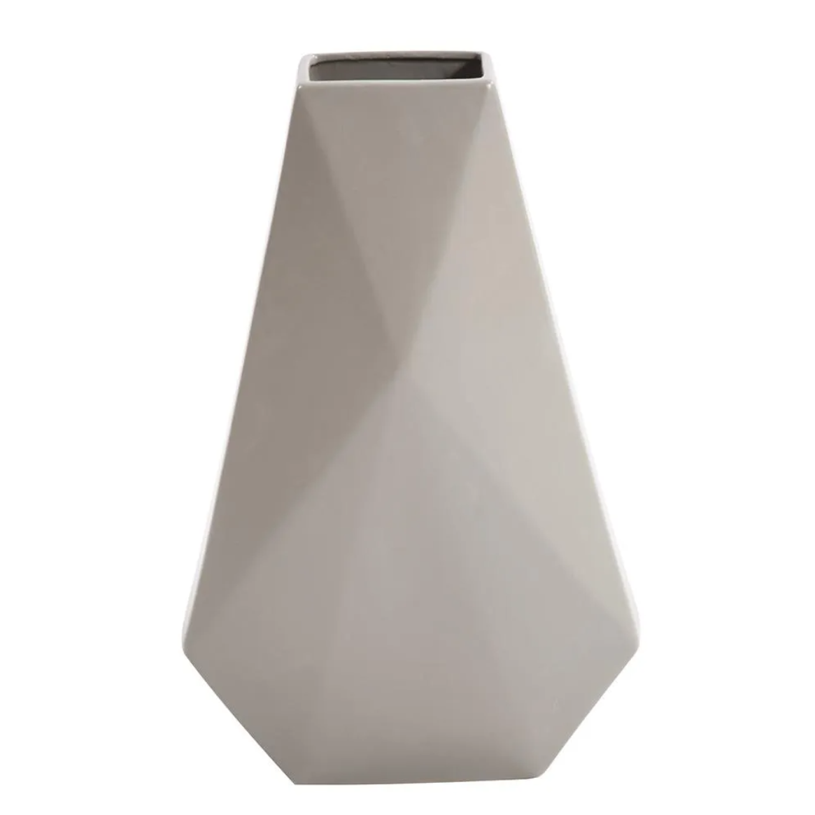 Geo Matte Stone Ceramic Vase – Medium
