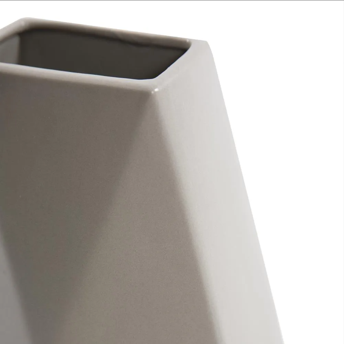 Geo Matte Stone Ceramic Vase – Medium