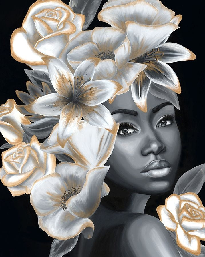 Monochrome Rose Wall Art