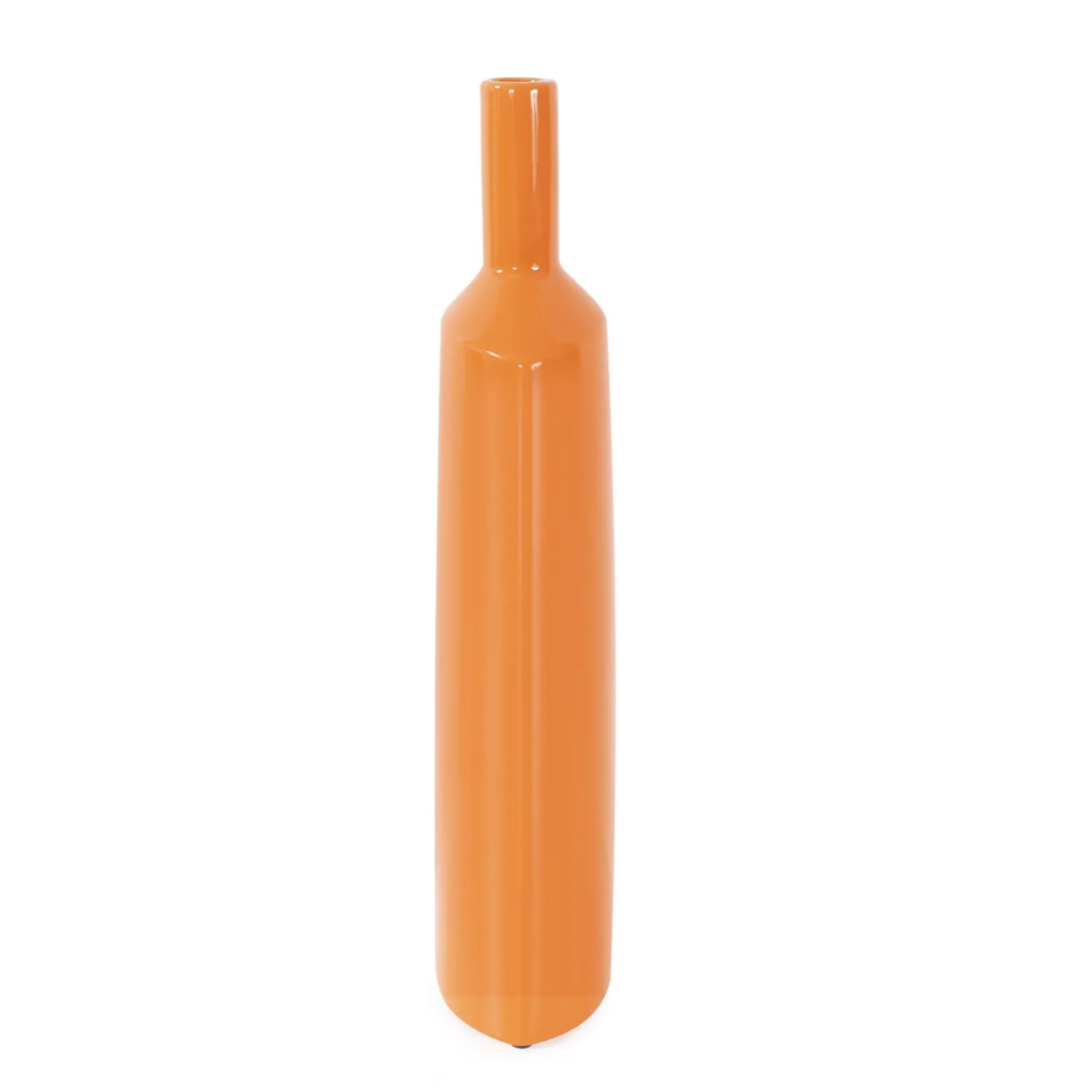 Orange Valencia Askewed Tall Bottle Vase
