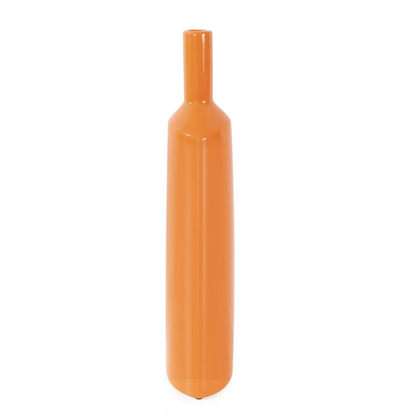 Orange Valencia Askewed Tall Bottle Vase