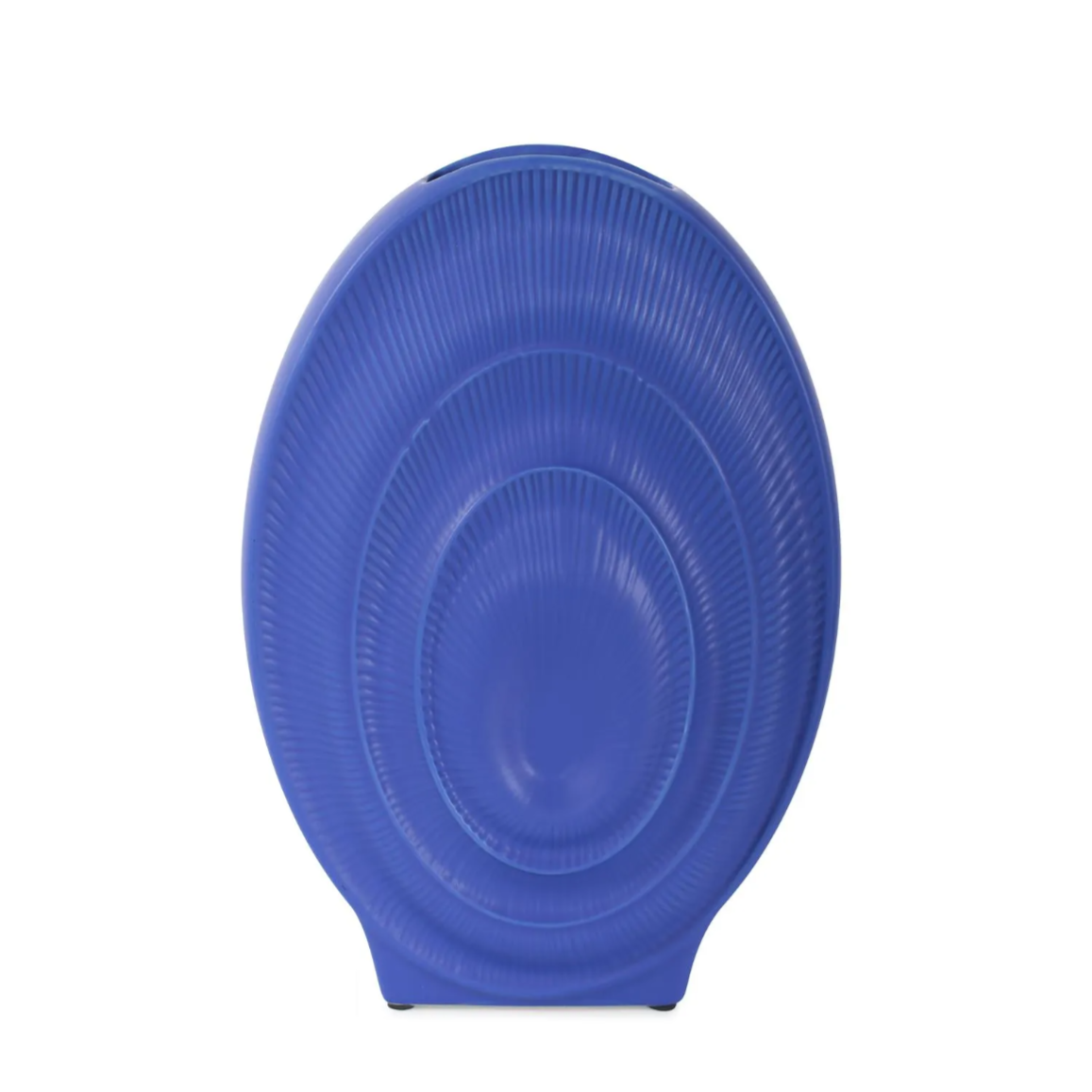 Radiant Blue Short Ceramic Vase