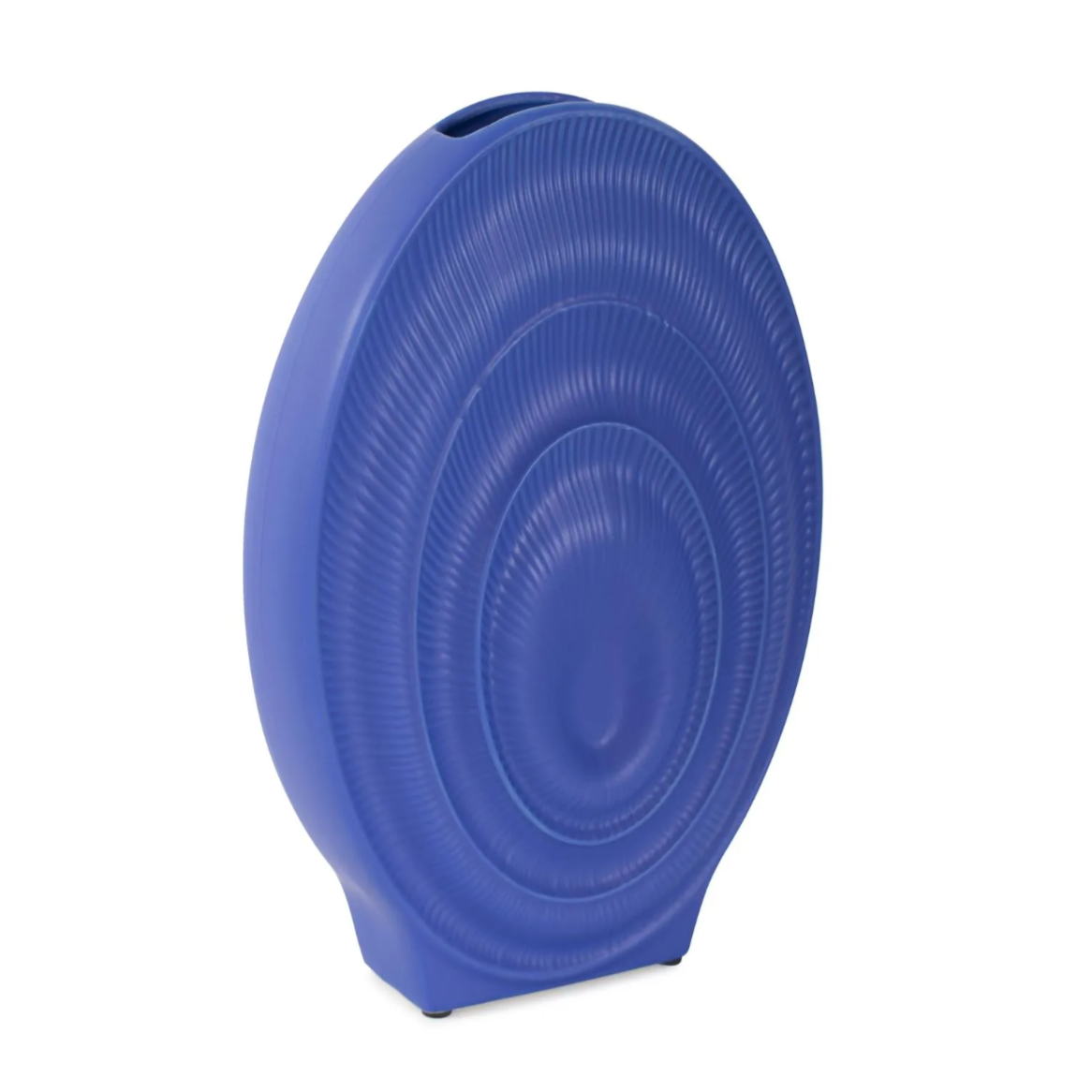 Radiant Blue Short Ceramic Vase