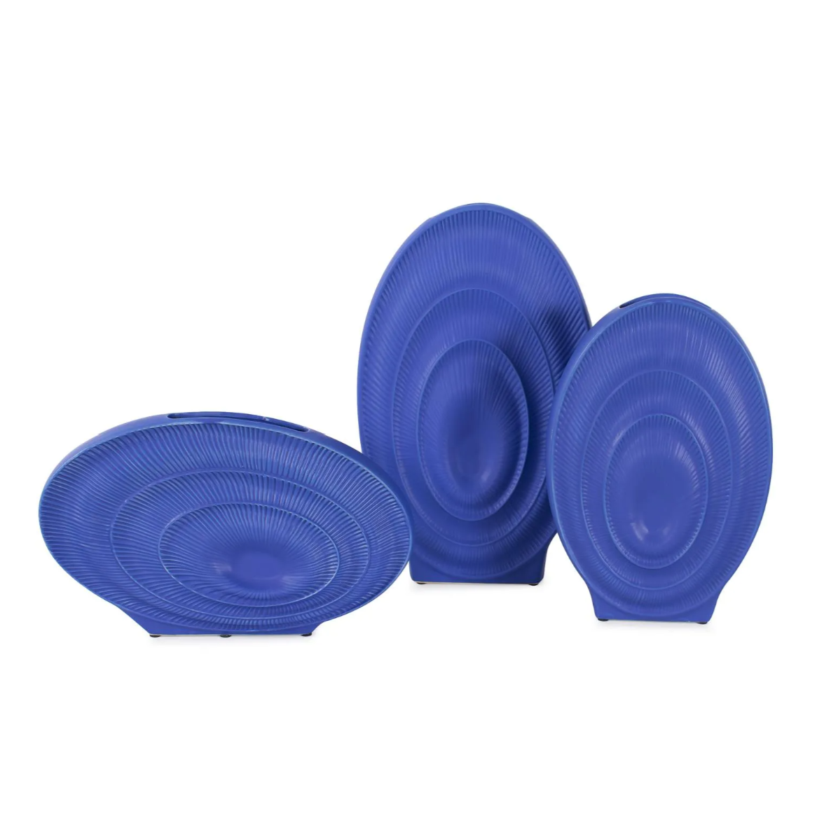 Radiant Blue Tall Ceramic Vase