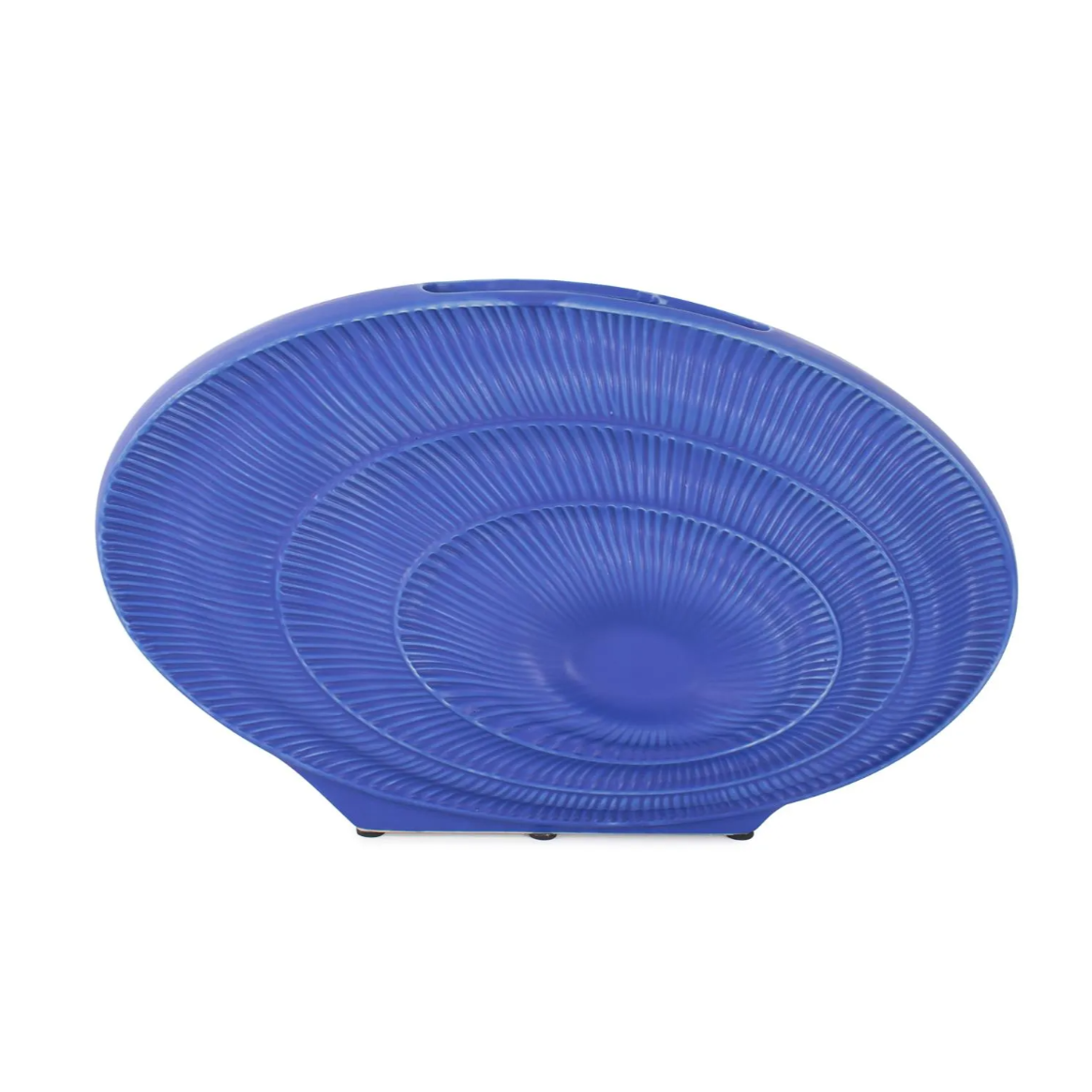 Radiant Blue Wide Ceramic Vase