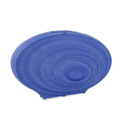 Radiant Blue Wide Ceramic Vase