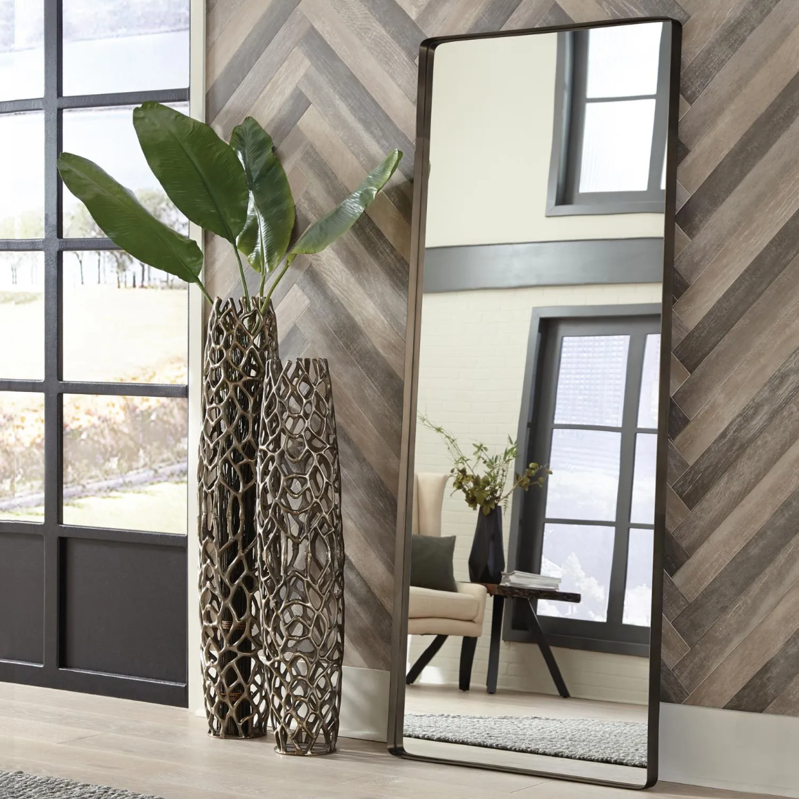 Steele Brass Oversize Mirror